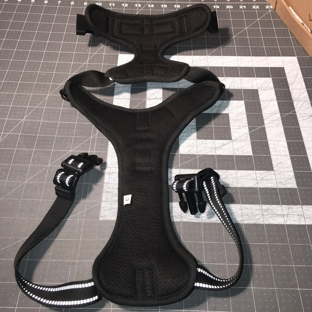 rabbitgoo Dog Pet Harness No-Pull Pet Control Adjustable Reflective Collar Black